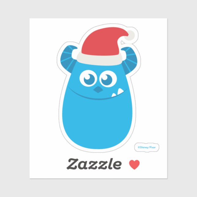 Sticker Monsters Inc. | Sulley Santa Hat Smile (Feuille)