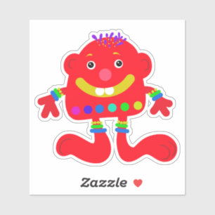 Sticker Monstre blanc 4 x 4