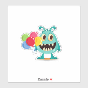 Sticker Monstre de dessin animé/ballon alien