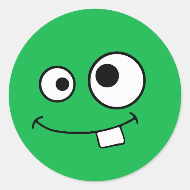 Sticker Monstre Vert Googly (Devant)