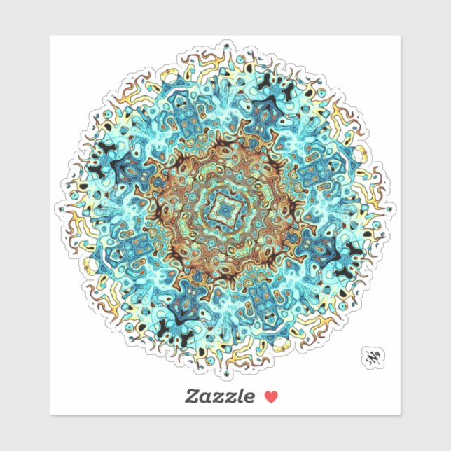 Sticker Monstres Mandala 4 (Feuille)