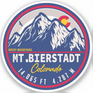 Sticker Mont Bierstadt - Colorado 14ers Coucher de soleil 