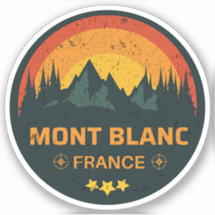 Sticker Mont Blanc randonnée aventure française - Monte Bi