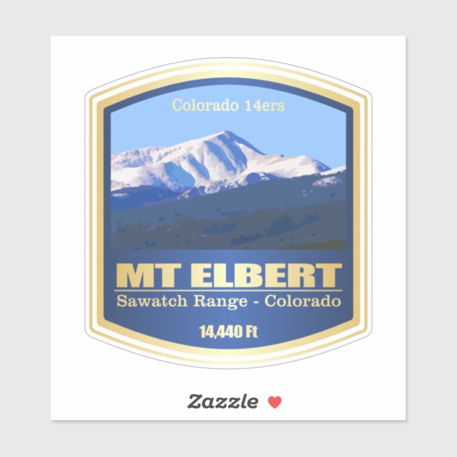 Sticker Mont Elbert (Feuille)