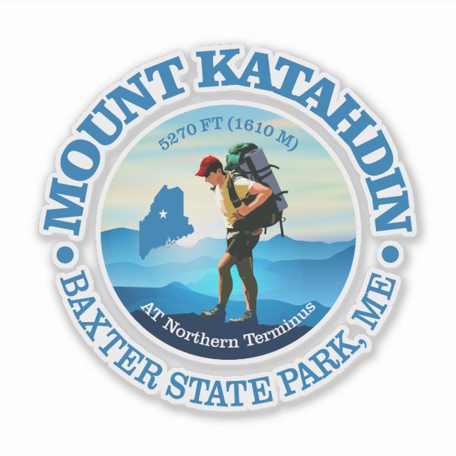Sticker Mont Katahdin (C) (Devant)