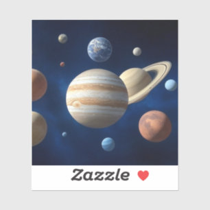 Sticker Montage d'un système solaire