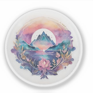 Sticker Montagne céleste et Lotus Dreamscape