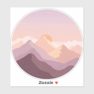 Sticker Montagnes Sunset