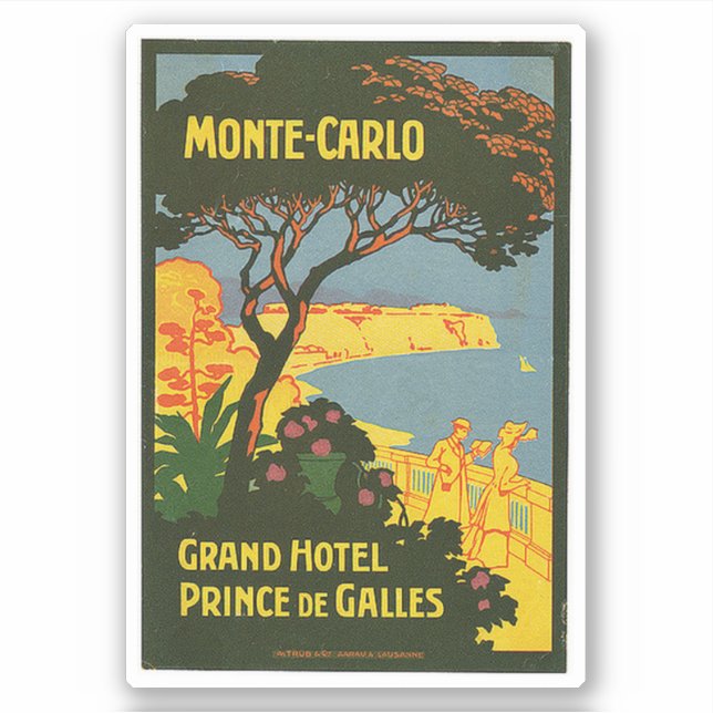 Sticker Monte-Carlo Grand Hotel Prince de Galles (Devant)