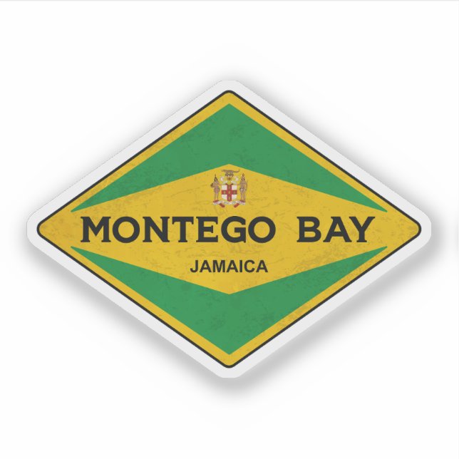 Sticker Montego Bay Jamaïque Vintage (Devant)