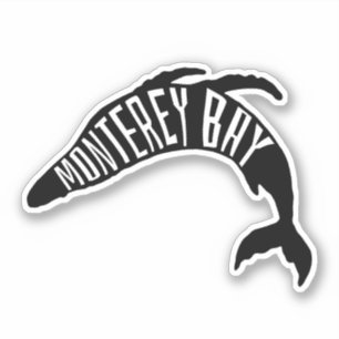 Sticker Monterey Bay, Californie Whale Outline - Voyage