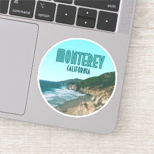 Sticker Monterey California Pacific Coast Highway Vintage