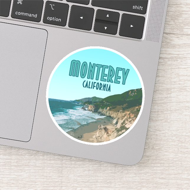 Sticker Monterey California Pacific Coast Highway Vintage (Détail)