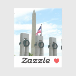 Sticker Monument à Washington et mémorial 2ÈME GUERRE MOND
