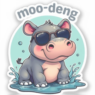 Sticker moo deng
