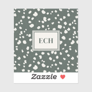 Sticker Moody Lunaria Seed Botanical Monogram Personalized