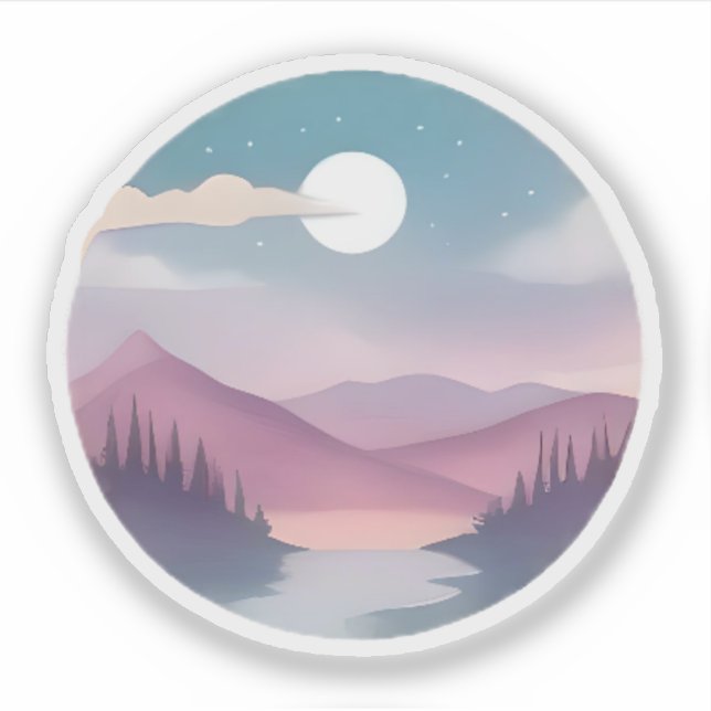 Sticker Moonlit Lavender Hills (Devant)