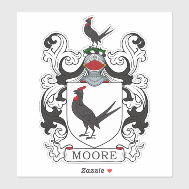Sticker Moore Family Crest (Feuille)