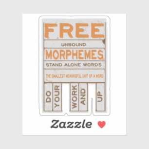 Sticker Morphèmes libres humoristique structurée littérati