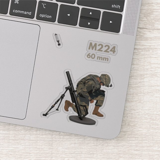 Sticker Mortier M224 avec gunner (Détail)