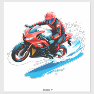 Sticker 🏍️ Motard Élégant Design Urbain Minimaliste