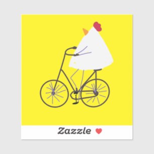 Sticker Motard poulet fier