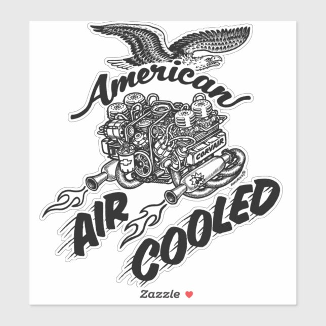 Sticker Moteur à air américain Corvair Vinyl (Feuille)