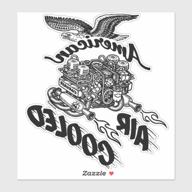 Sticker Moteur américain à refroidissement à air inversé C (Feuille)