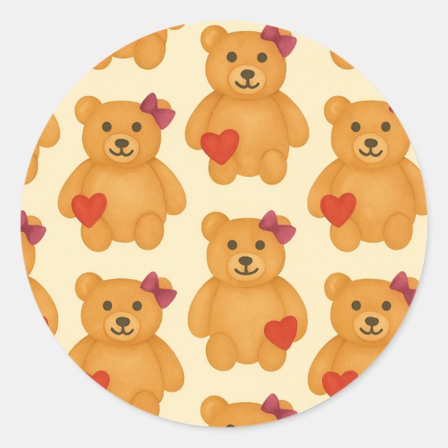 Sticker Motif classique pour ours en peluche (Devant)