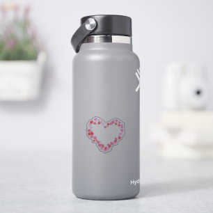 Sticker Motif d'amour de confettis de cœur éparpillés rose