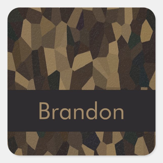 Sticker motif de formes géométriques Brown (Devant)