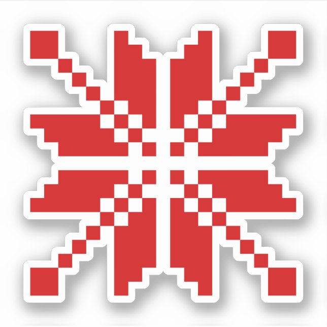 Sticker Motif de Noël des flocs de neige de Noël (Devant)