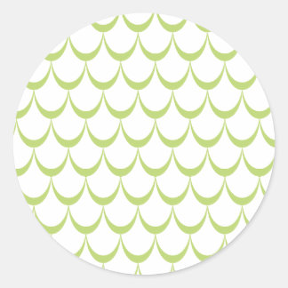 Sticker Motif de pétoncle vert minimal