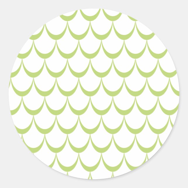 Sticker Motif de pétoncle vert minimal (Devant)