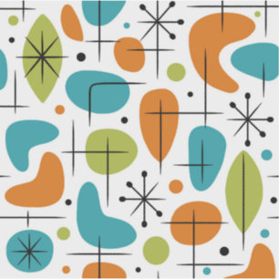 Sticker Motif en forme d'étoile de style Mid Century Moder