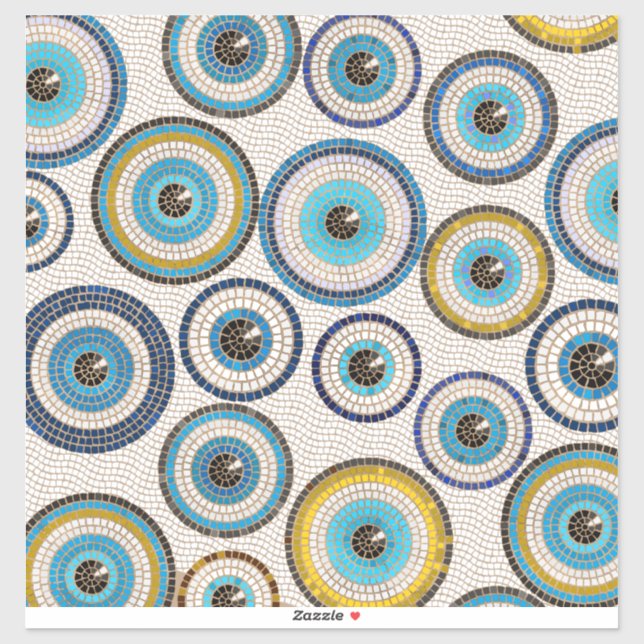 Sticker Motif en mosaïque de l'oeil maléfique (Feuille)