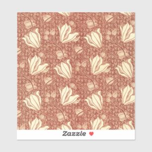 Sticker Motif floral Red Lily de style William Morris