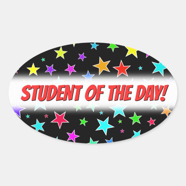 Sticker Motif pour étoiles colorées et amusant (Devant)