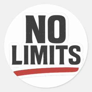 Sticker Motivational No Limites - Gras noir & roug
