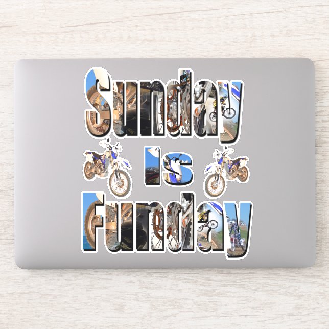 Sticker Moto Le Dimanche, (Ordinateur)