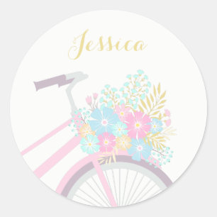 Sticker moto moto monogramme mignon Pastel