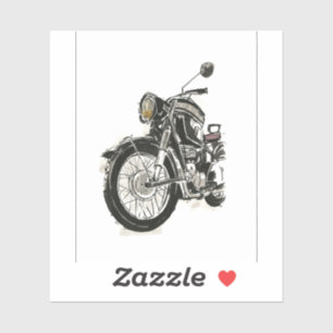 Sticker Motocyclette en encre IV