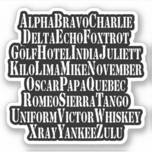 STICKER MOTS ALPHABET PHONÉTIQUE / CODE