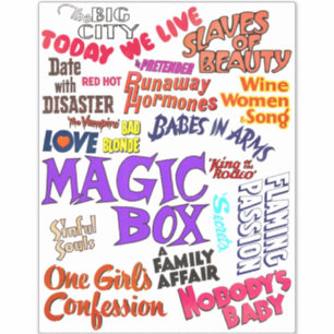 Sticker Mots Vidéo vintages Phrases Texte