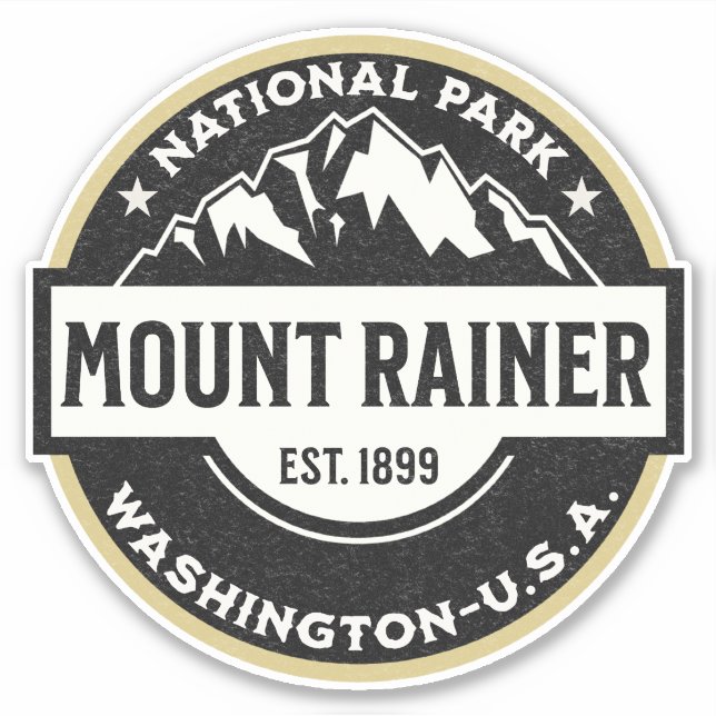 Sticker Mount Rainier National Park Emblem (Devant)