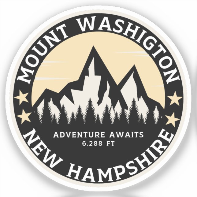 Sticker Mount Washington Mountain Souvenir Mount Washingto (Recto)