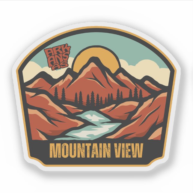 Sticker Mountain View, Arkansas (Devant)