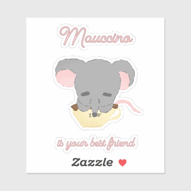 Sticker Mouse Cocoa Cappuccino  (Feuille)