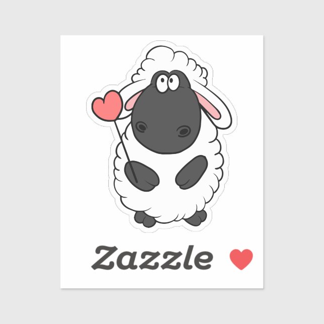 Sticker Mouton mignon  (Feuille)