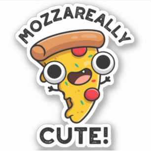 Sticker Mozza vraiment mignon Pizza Pun drôle
